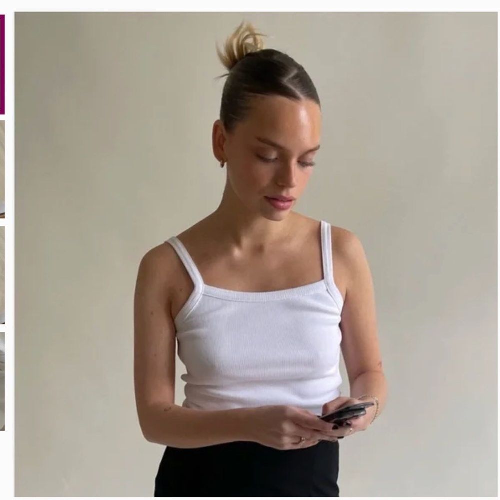Djerf Avenue Daily Tank in white BNWT
